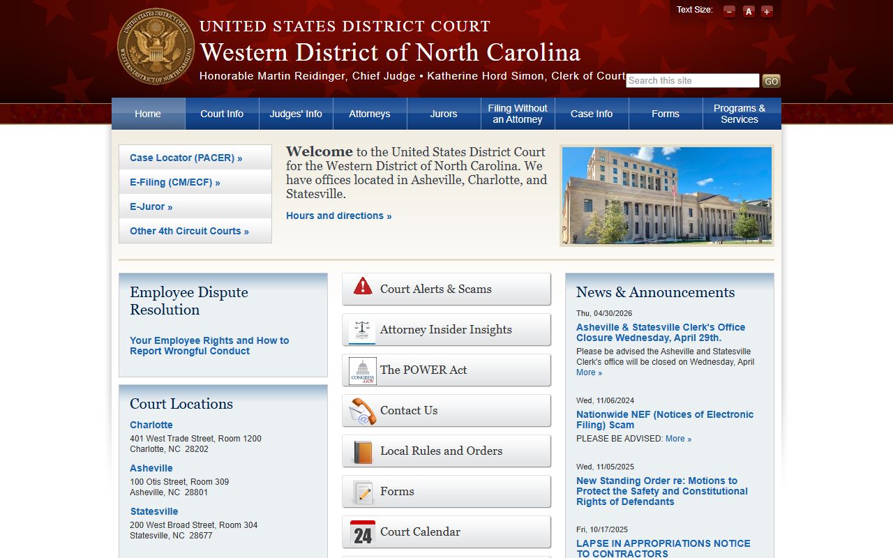Madison County Clerk of Superior Court federal court distinction