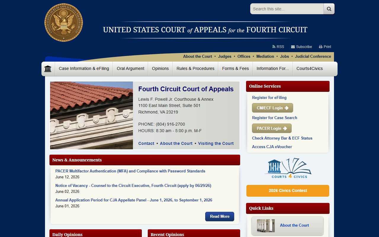 Madison County District Court Fourth Circuit federal appeals distinction