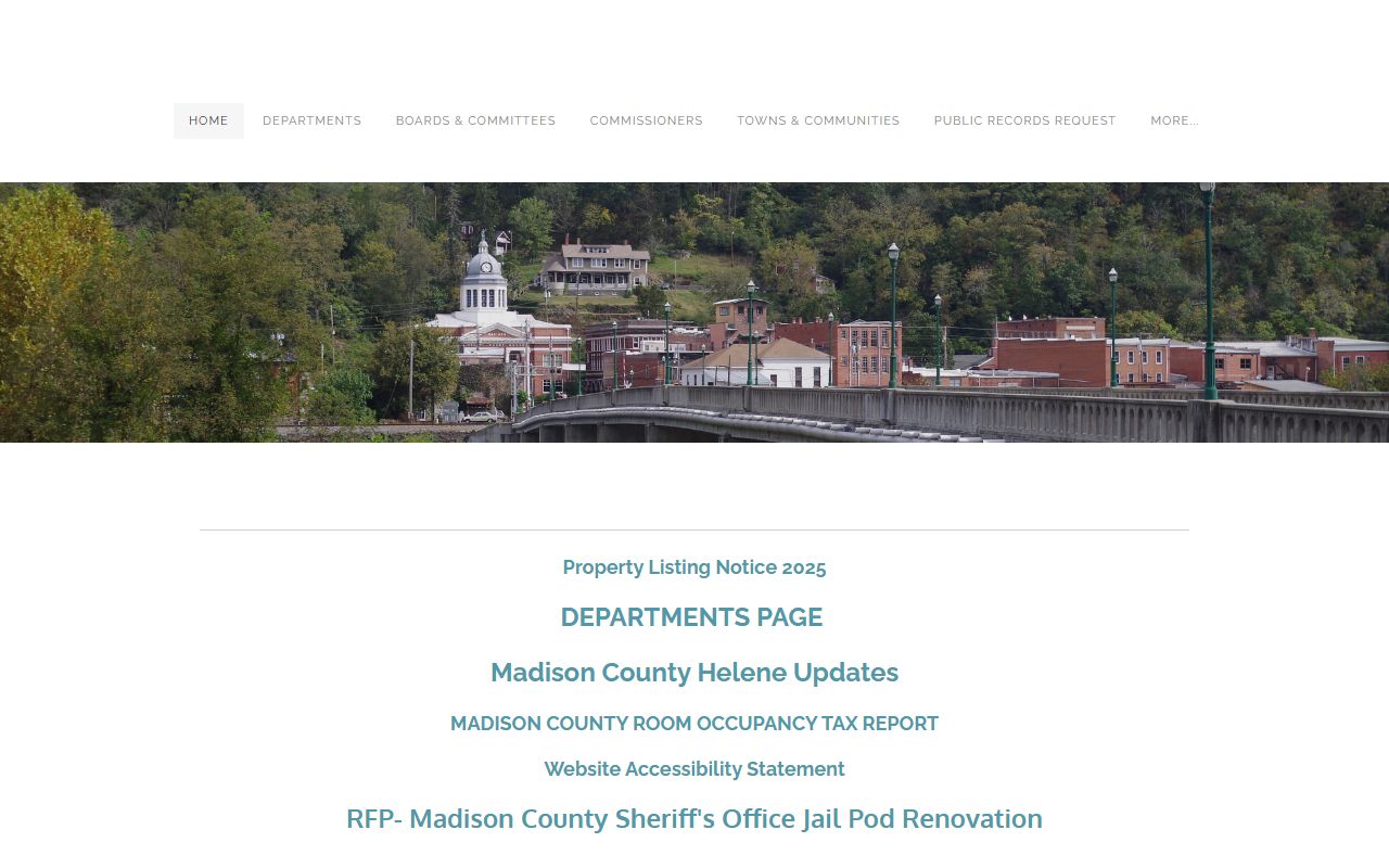 Madison County court records county government homepage