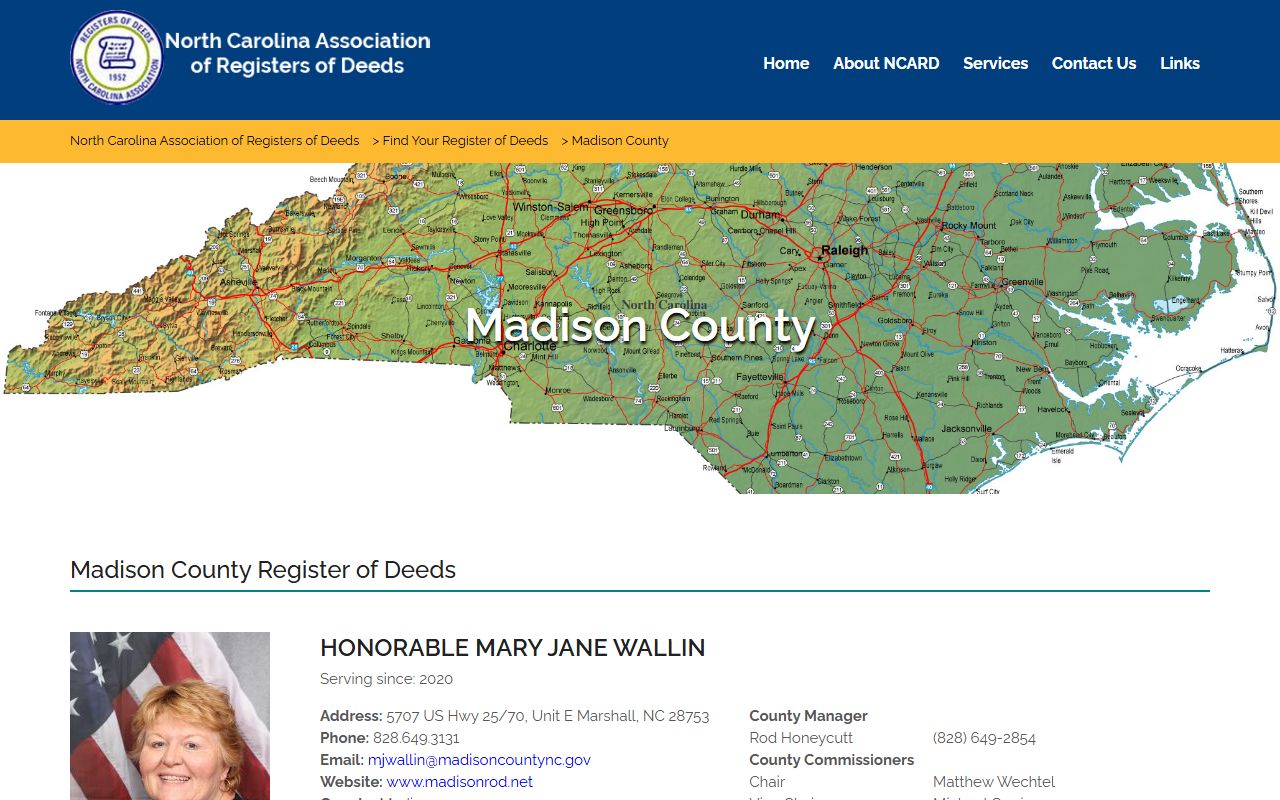 Madison County marriage records Register of Deeds listing