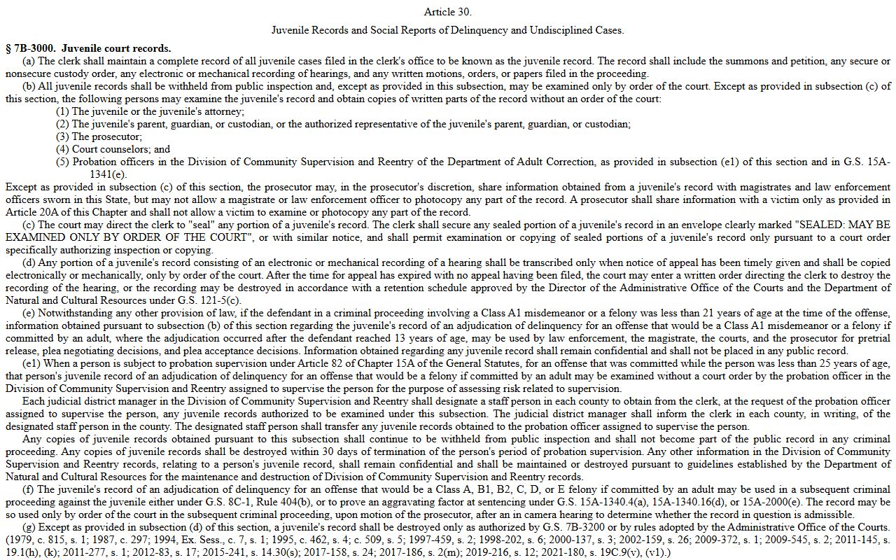 Madison County warrant records juvenile confidentiality statute